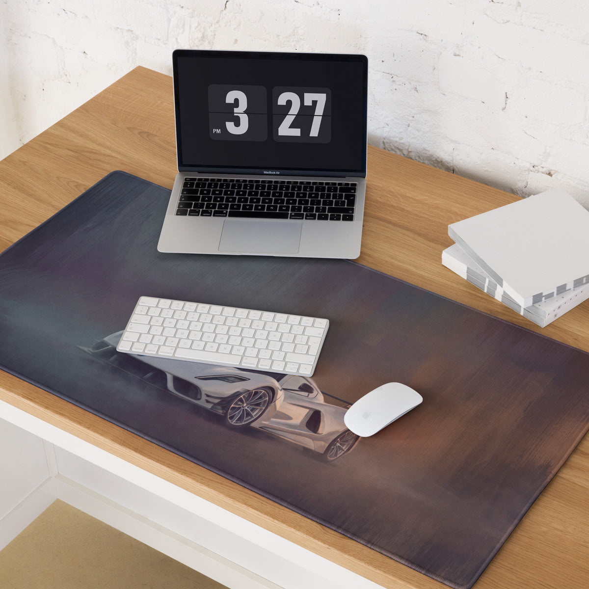 Hennessey Venom F5 Inspired Gaming Mouse Pad – White Hypercar Extended Desk Mat