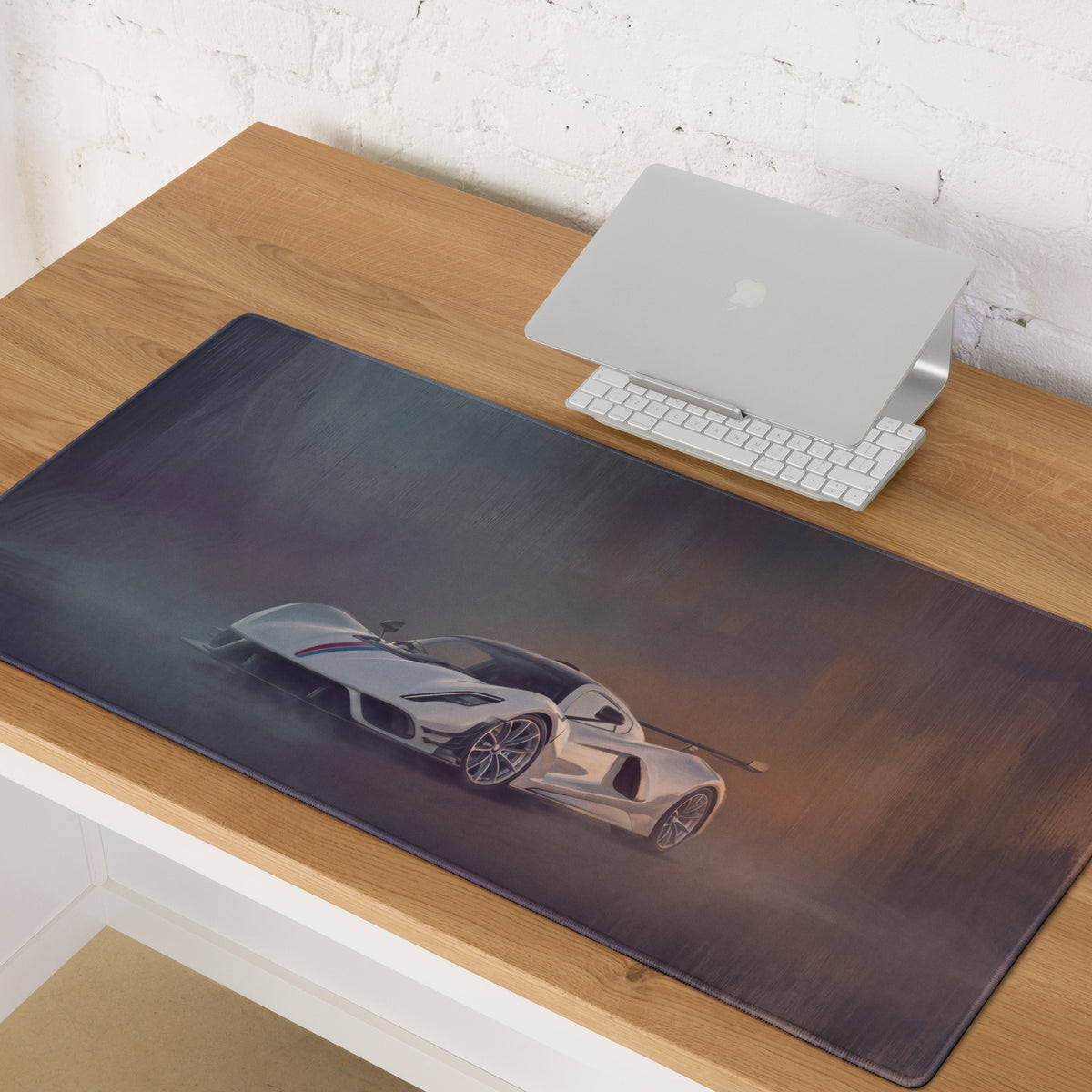 Hennessey Venom F5 Inspired Gaming Mouse Pad – White Hypercar Extended Desk Mat