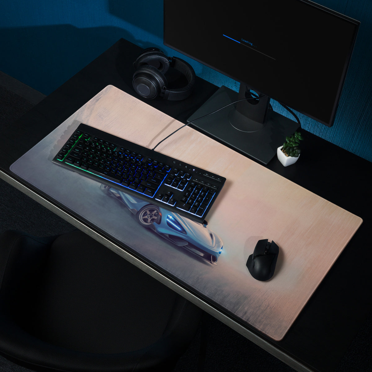 McLaren 720S Inspired Gaming Mouse Pad – Blue Supercar Extended Desk Mat