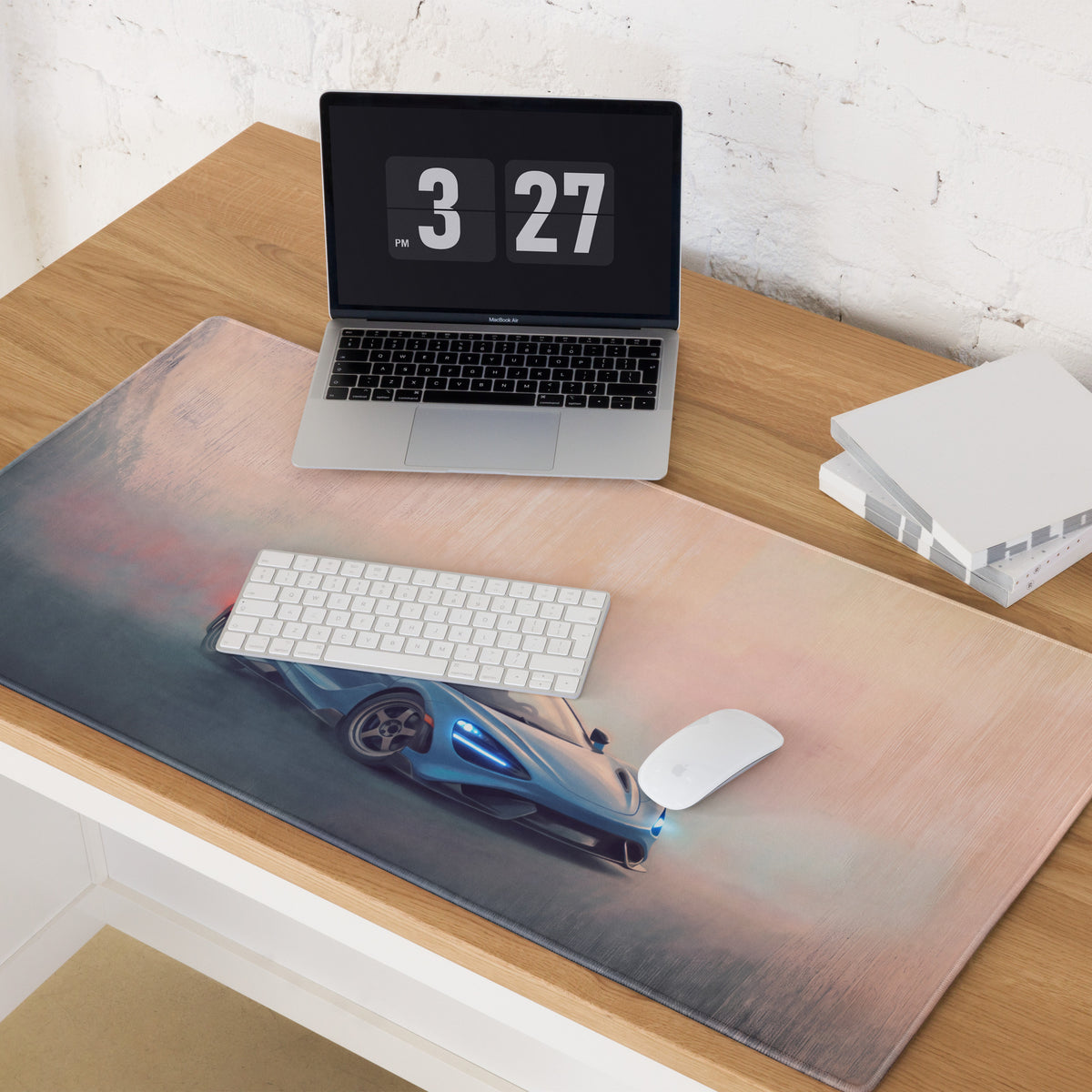 McLaren 720S Inspired Gaming Mouse Pad – Blue Supercar Extended Desk Mat