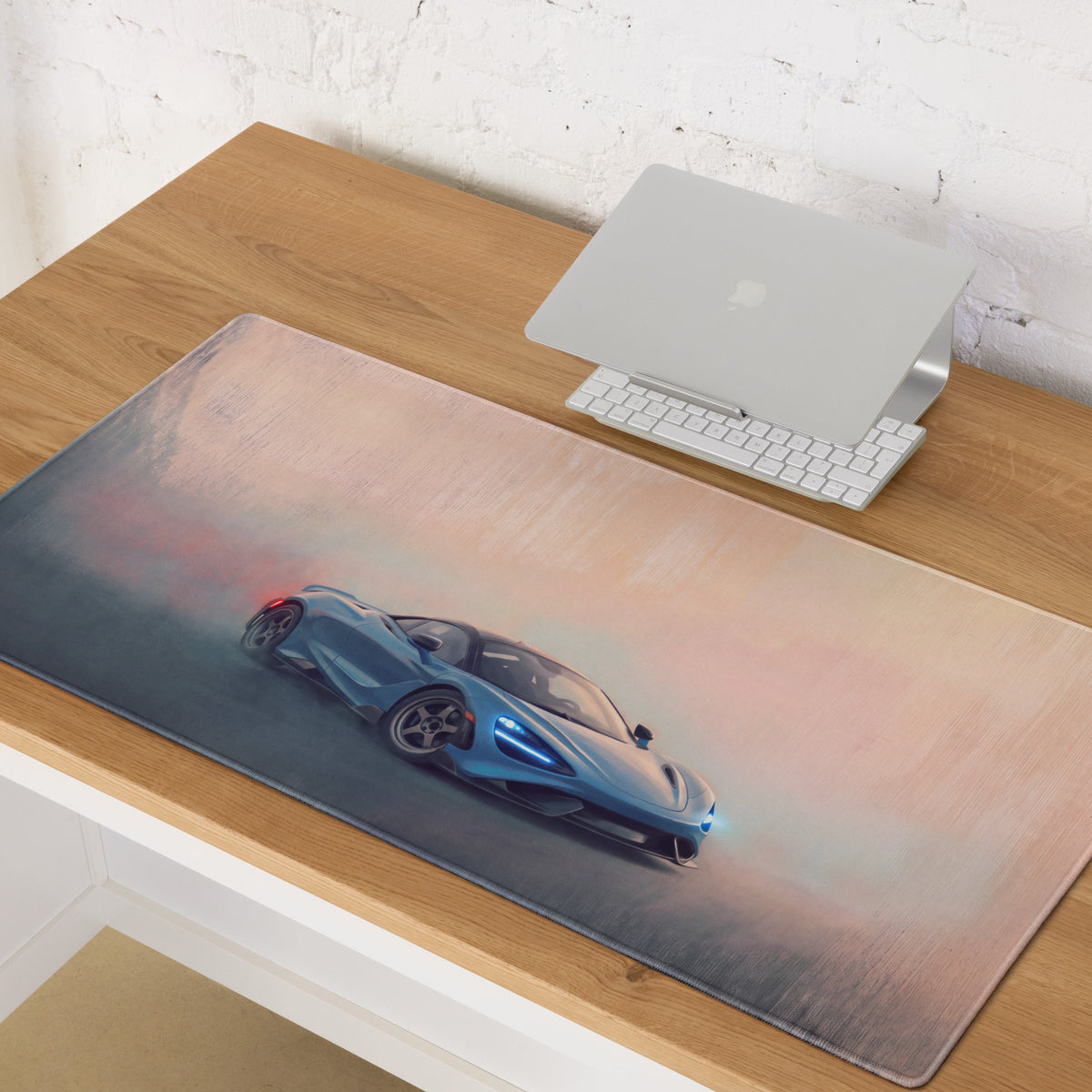 McLaren 720S Inspired Gaming Mouse Pad – Blue Supercar Extended Desk Mat