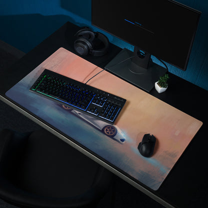 Lamborghini Huracán Inspired Gaming Mouse Pad – White Supercar Extended Desk Mat
