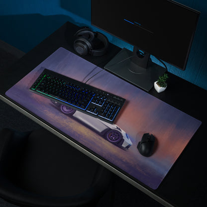 Porsche 911 GT3 RS Inspired Gaming Mouse Pad – White Race Car Extended Desk Mat