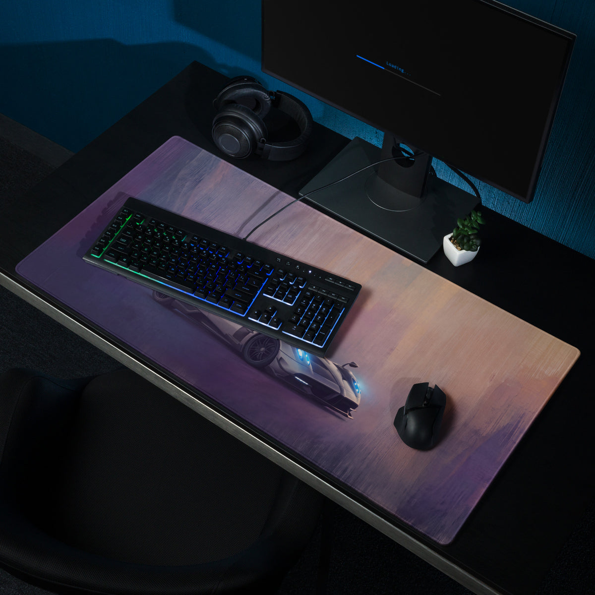 Pagani Huayra Inspired Gaming Mouse Pad – Silver Hypercar Extended Desk Mat