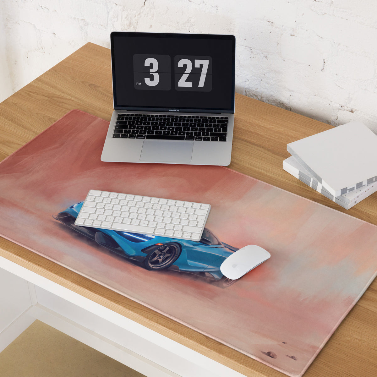 McLaren 720S Inspired Gaming Mouse Pad – Blue Supercar Extended Desk Mat