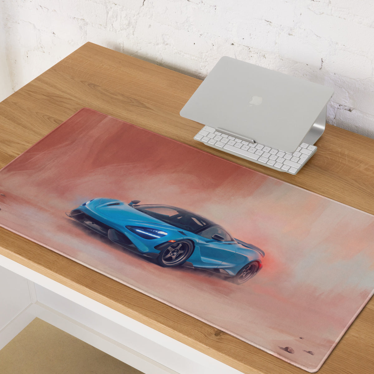 McLaren 720S Inspired Gaming Mouse Pad – Blue Supercar Extended Desk Mat