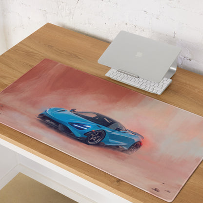 McLaren 720S Inspired Gaming Mouse Pad – Blue Supercar Extended Desk Mat