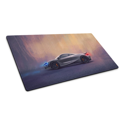 McLaren 720S Inspired Gaming Mouse Pad – Silver Supercar Extended Desk Mat