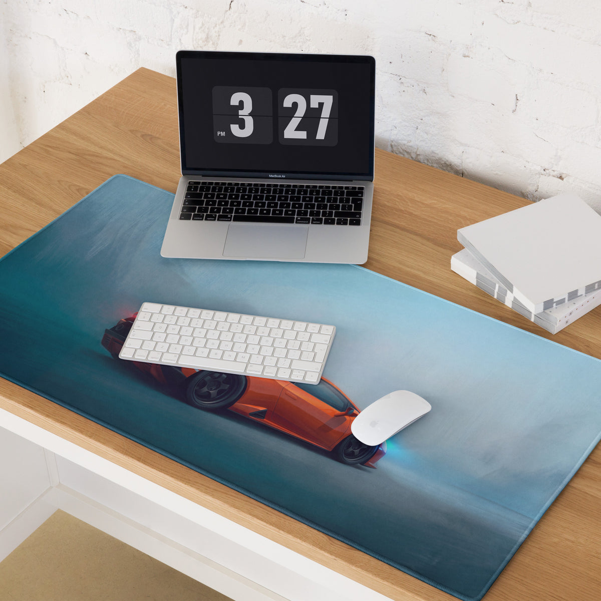 Lamborghini Huracán Inspired Gaming Mouse Pad – Orange Supercar Extended Desk Mat
