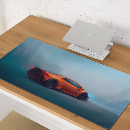 Lamborghini Huracán Inspired Gaming Mouse Pad – Orange Supercar Extended Desk Mat