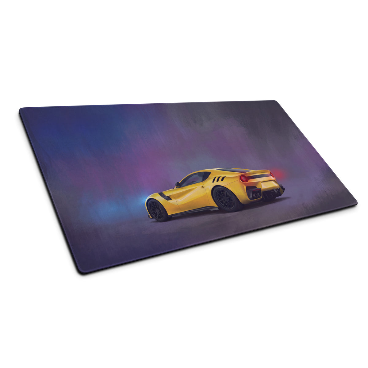 Ferrari F12tdf Inspired Gaming Mouse Pad – Yellow Supercar Extended Desk Mat