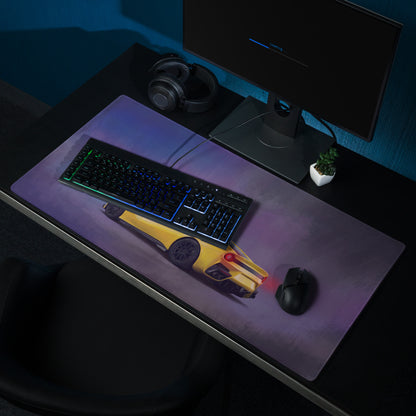 Ferrari F12tdf Inspired Gaming Mouse Pad – Yellow Supercar Extended Desk Mat