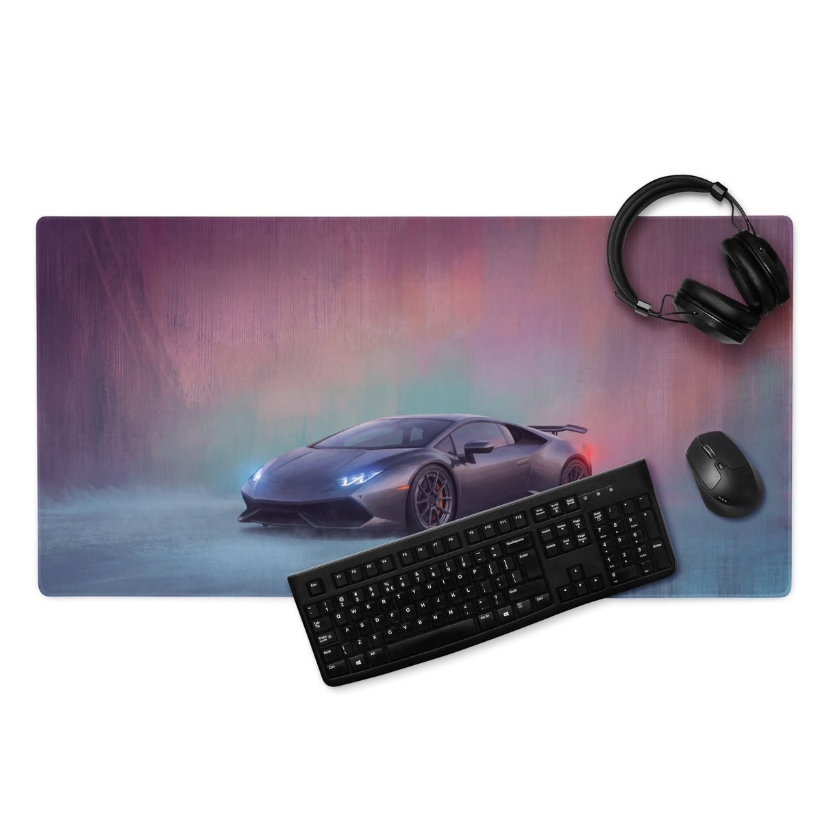 Lamborghini Huracán Inspired Gaming Mouse Pad – Charcoal Supercar Extended Desk Mat