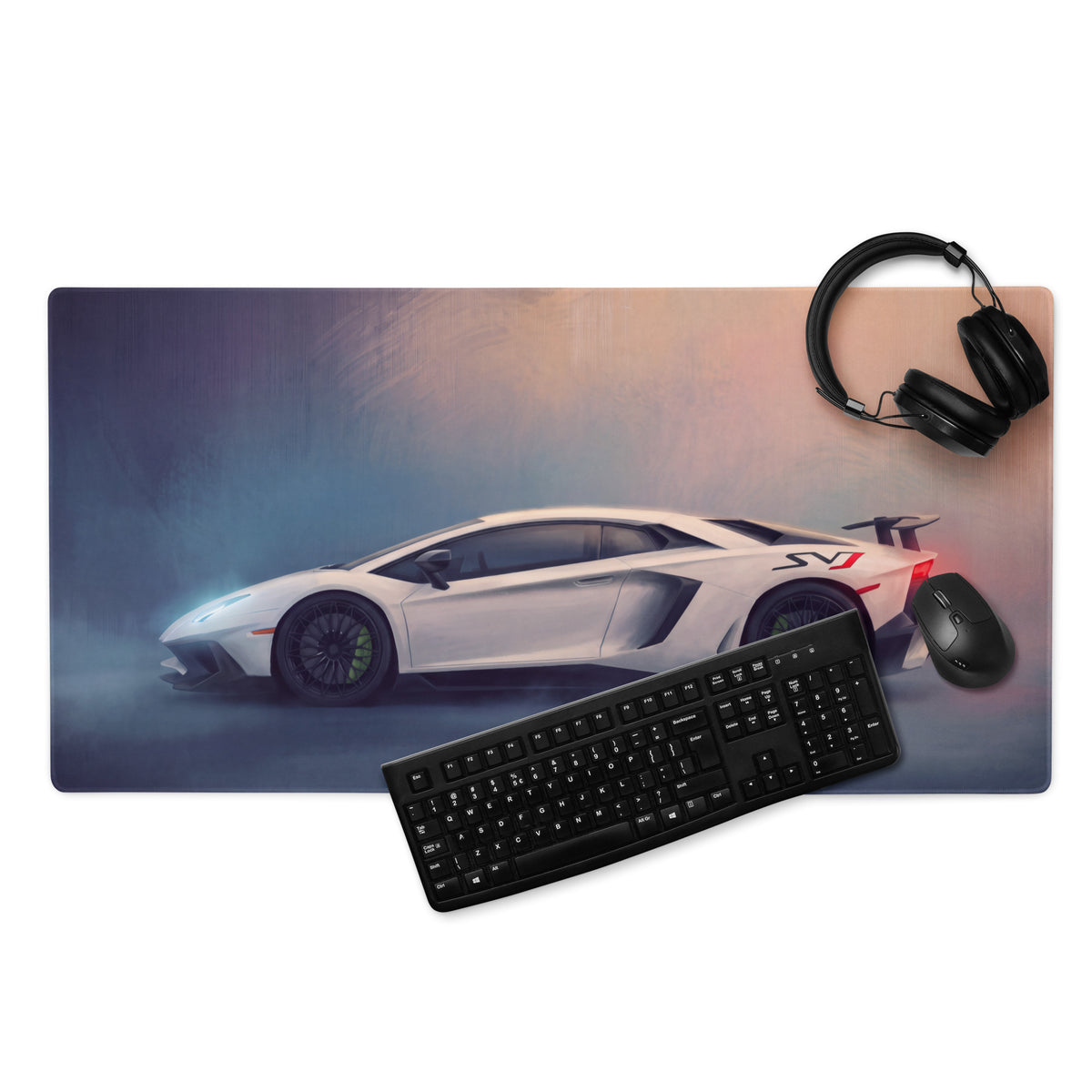 Lamborghini Aventador SVJ Inspired Supercar Desk Pad – Smooth Surface Gaming Mouse Mat