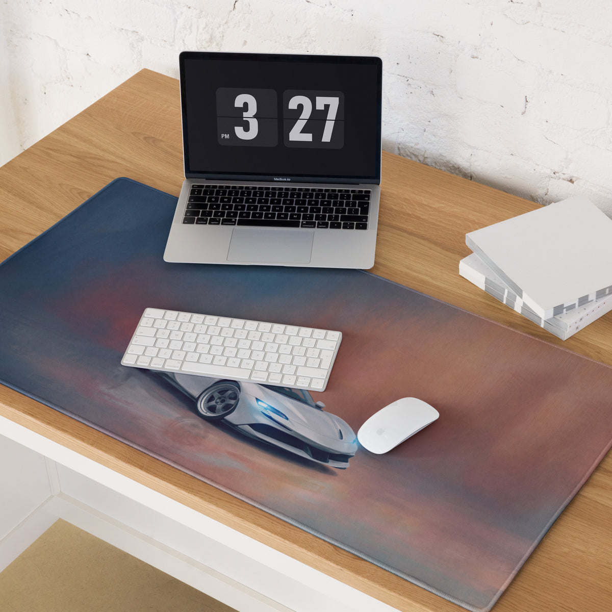 Ferrari SF90 Stradale Inspired Heavy-Duty Gaming Desk Mat – Non-Slip Rubber Base Mousepad