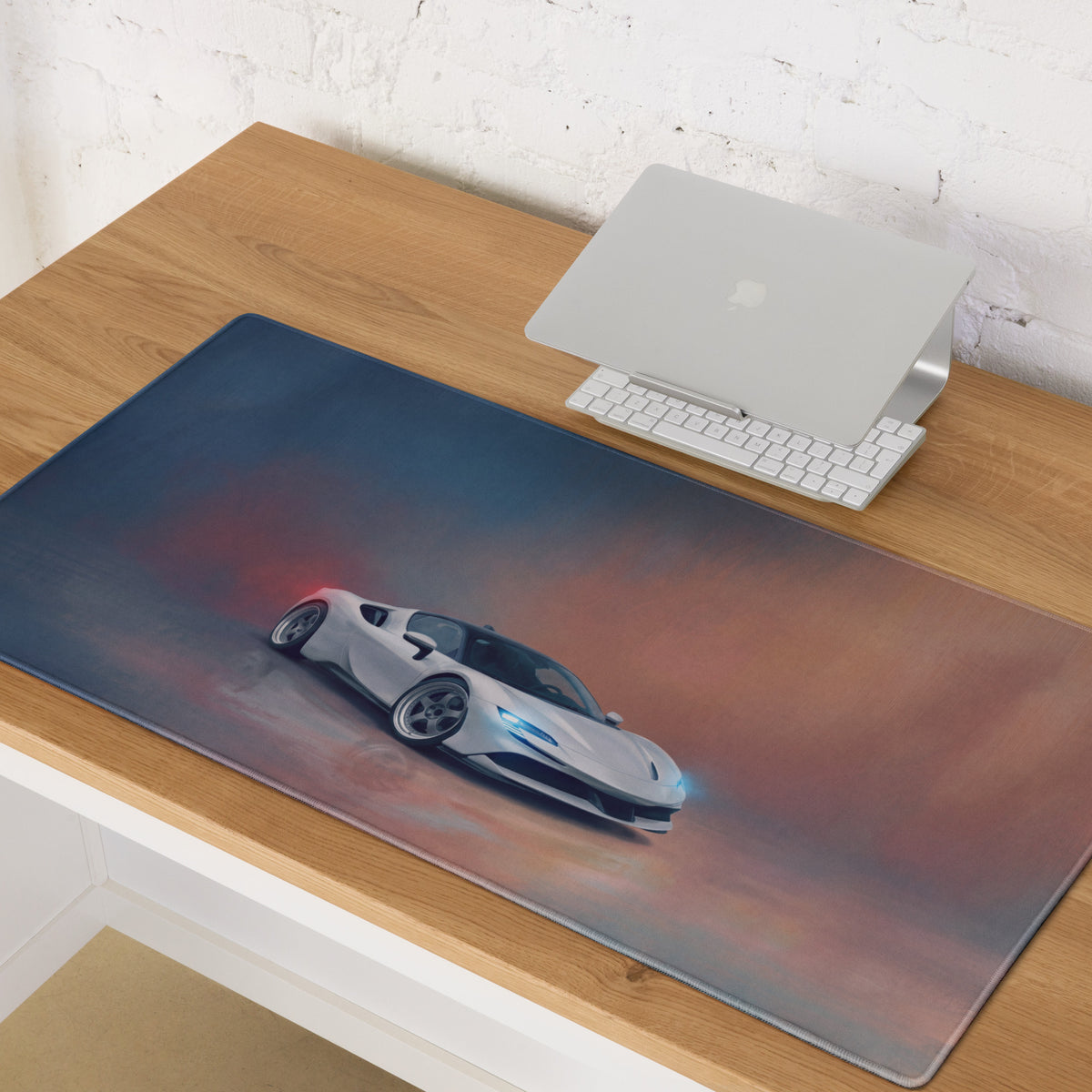 Ferrari SF90 Stradale Inspired Heavy-Duty Gaming Desk Mat – Non-Slip Rubber Base Mousepad