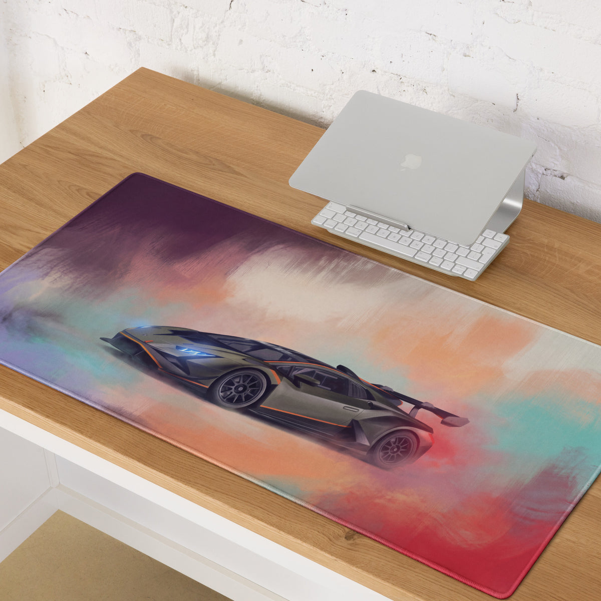 Lamborghini Huracán STO Inspired Aesthetic PC Desk Mat – Micro-Weave Gaming Mousepad