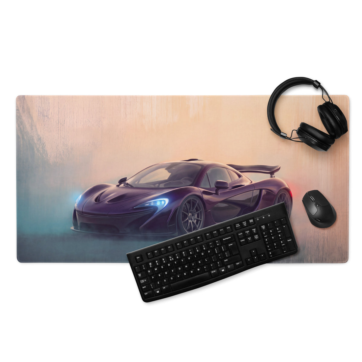 McLaren P1 Inspired Aesthetic Desk Mat – Non-Slip Rubber Base Gaming Mousepad