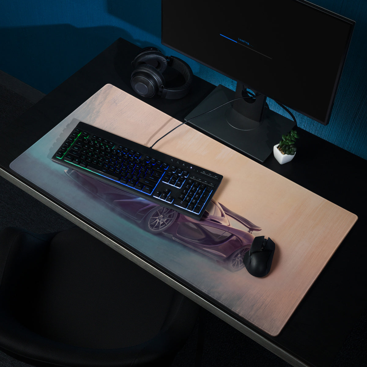 McLaren P1 Inspired Aesthetic Desk Mat – Non-Slip Rubber Base Gaming Mousepad
