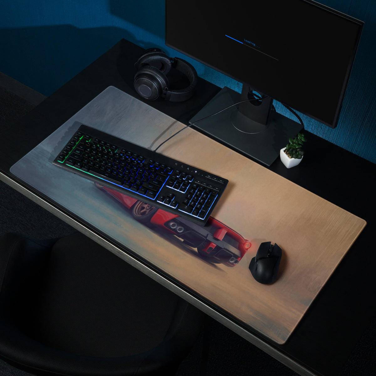 Ferrari LaFerrari Inspired Crimson Desk Mat – Non-Slip Base Gaming Mousepad