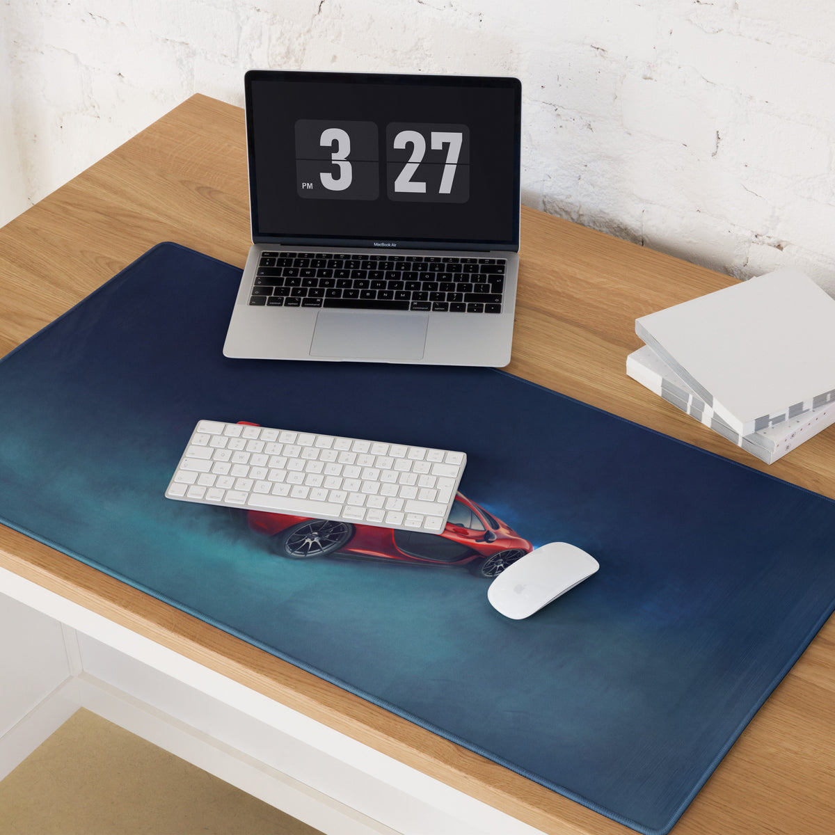 McLaren P1 Inspired Volcanic Red Desk Mat – Ultra-Smooth Cloth Gaming Mouse Pad