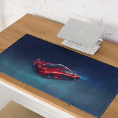 McLaren P1 Inspired Volcanic Red Desk Mat – Ultra-Smooth Cloth Gaming Mouse Pad
