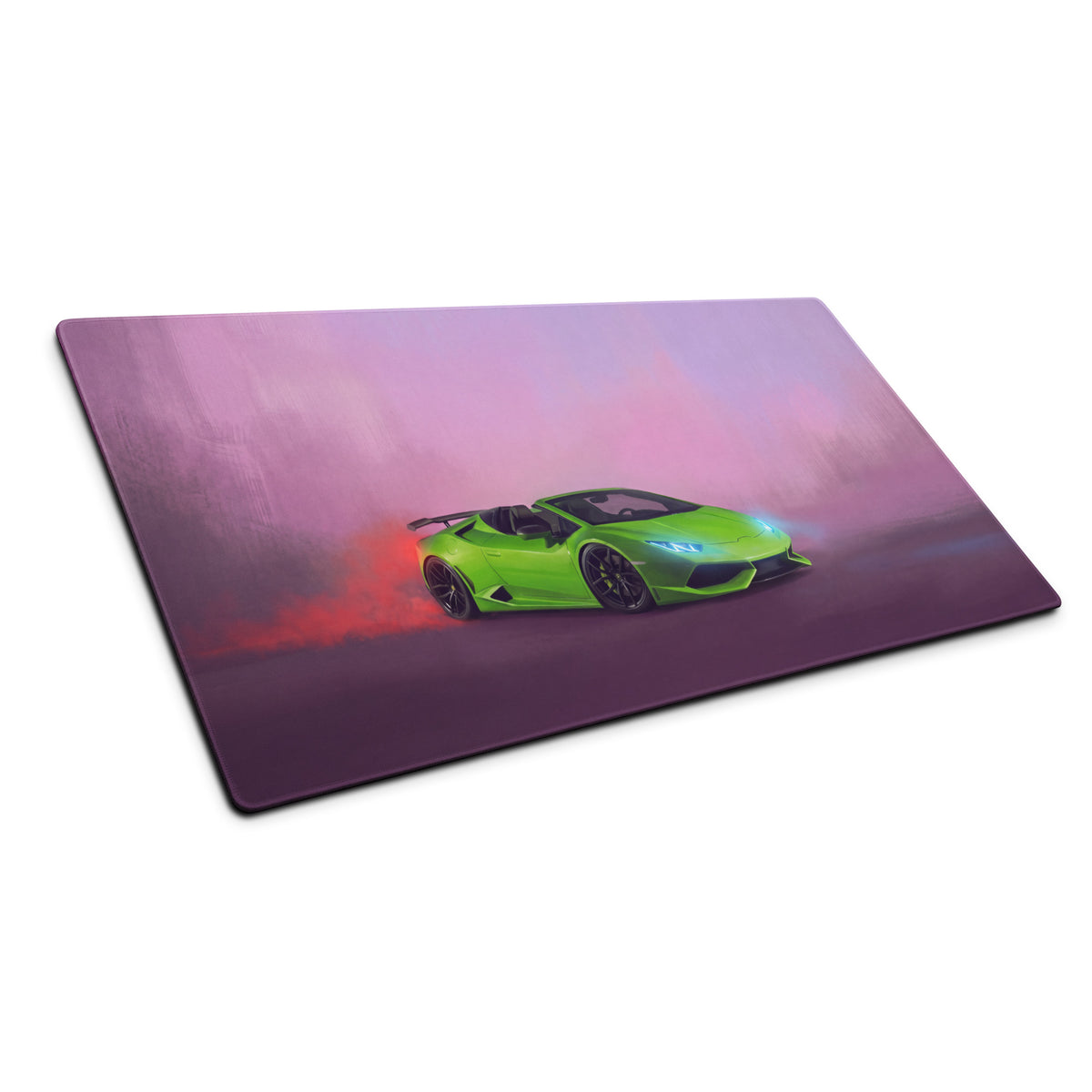 Gaming Lamborghini Huracán Spyder Inspired Neon Desk Mat – Anti-Slip Rubber XL Gaming Mousepad pad