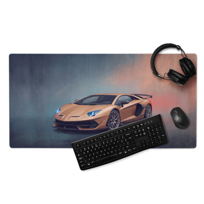 Lamborghini Aventador SVJ Inspired Gold Edition Desk Pad – Precision Control Gaming Mouse Mat