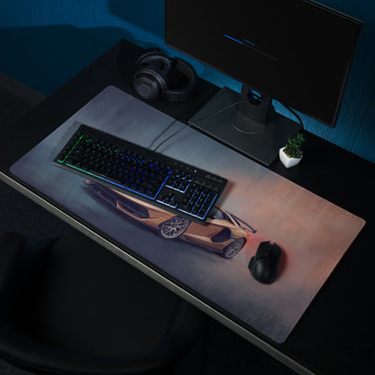 Lamborghini Aventador SVJ Inspired Gold Edition Desk Pad – Precision Control Gaming Mouse Mat
