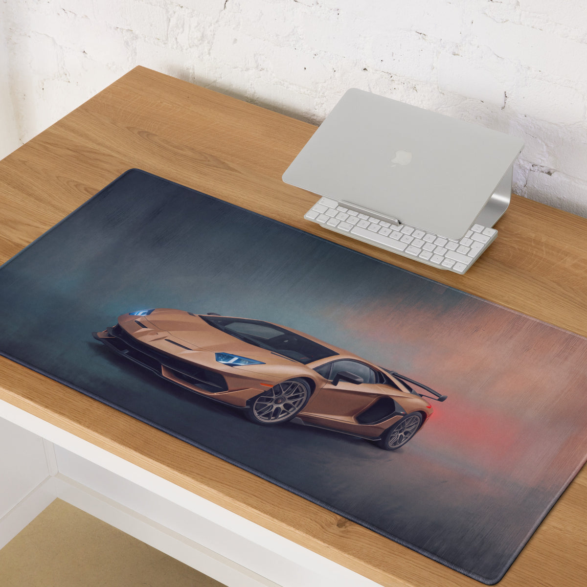 Lamborghini Aventador SVJ Inspired Gold Edition Desk Pad – Precision Control Gaming Mouse Mat