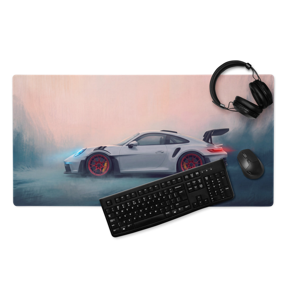 Porsche 911 GT3 RS Inspired Speed Edition Desk Mat – Heavy-Duty Non-Slip Mousepad