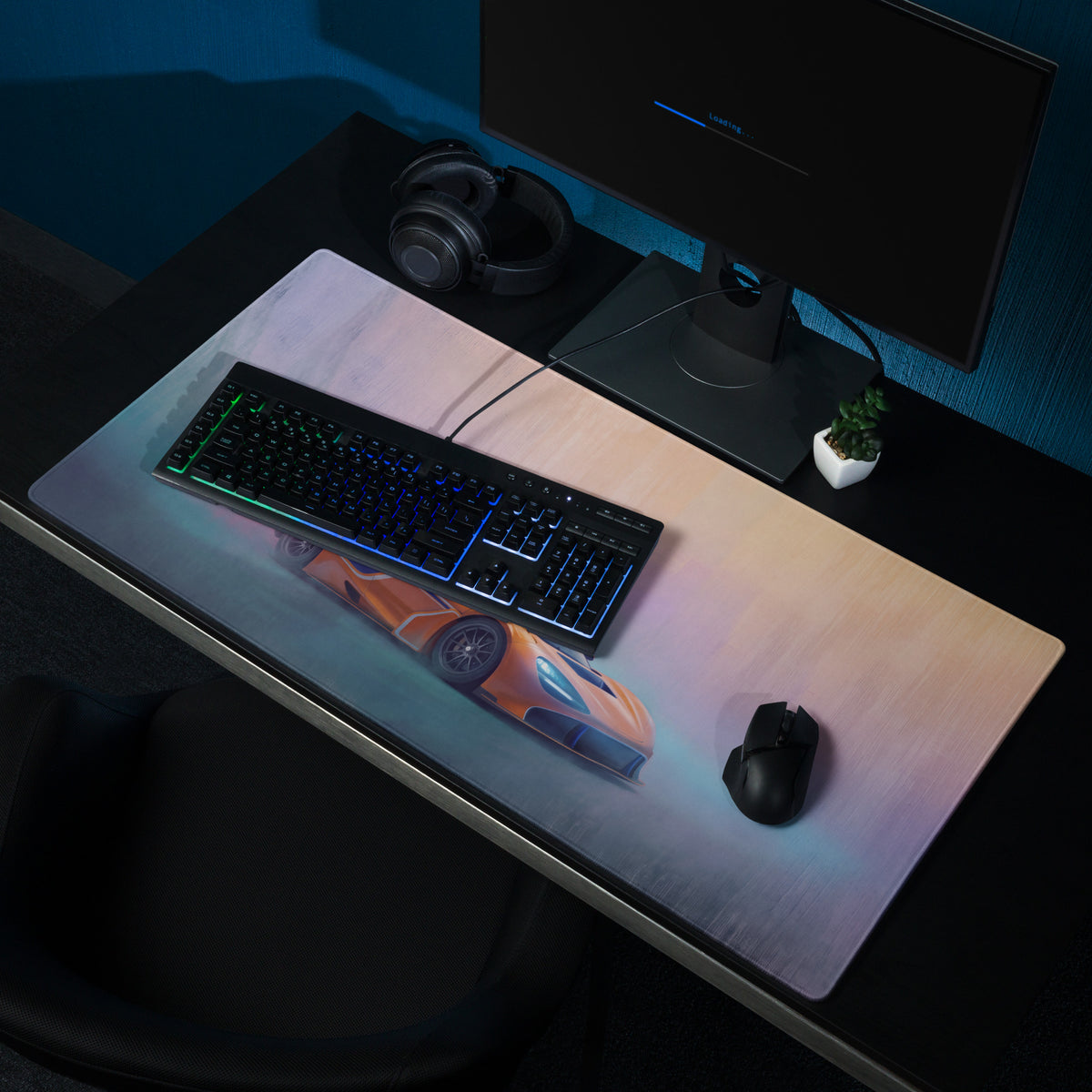 McLaren 720S GT3 Inspired Sunset Edition Desk Pad – Anti-Slip Rubber Setup Mousepad
