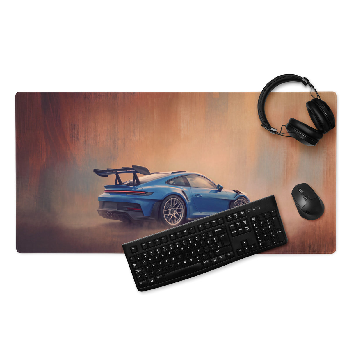 Porsche 911 GT3 RS Inspired Sapphire Desk Pad – High-DPI Smooth Tracking Mouse Mat