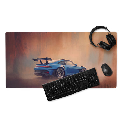 Porsche 911 GT3 RS Inspired Sapphire Desk Pad – High-DPI Smooth Tracking Mouse Mat
