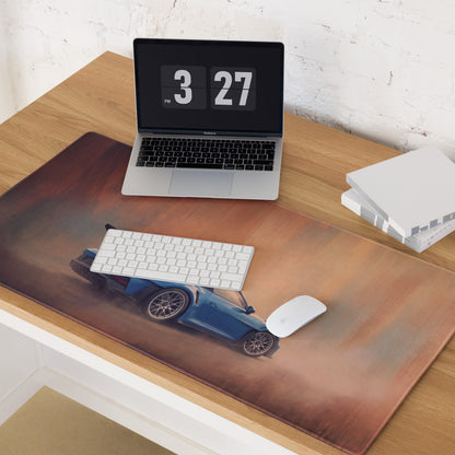 Porsche 911 GT3 RS Inspired Sapphire Desk Pad – High-DPI Smooth Tracking Mouse Mat