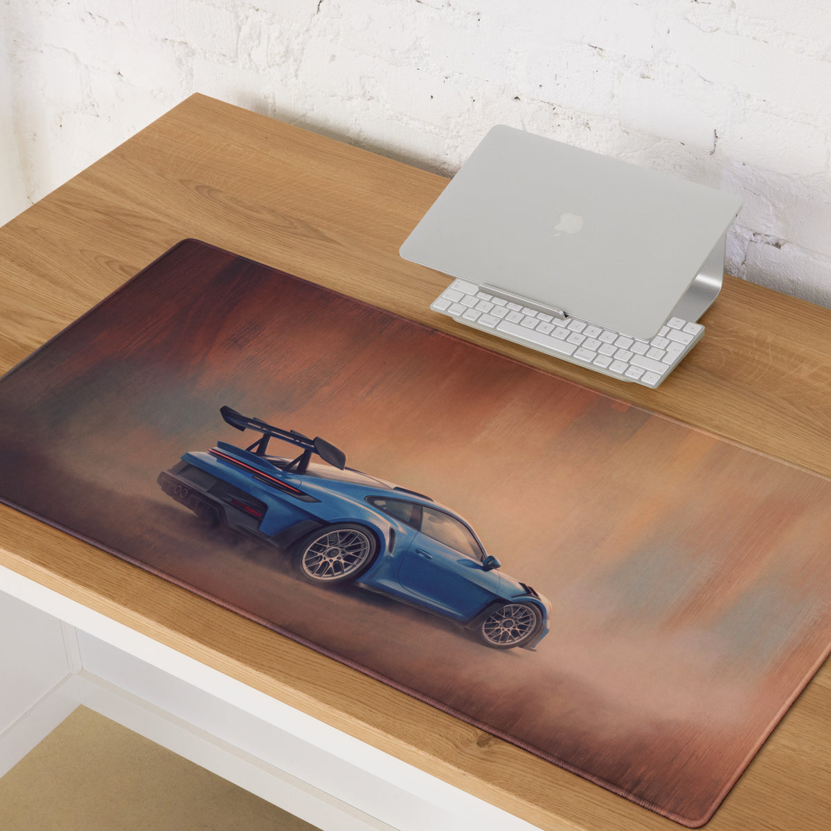 Porsche 911 GT3 RS Inspired Sapphire Desk Pad – High-DPI Smooth Tracking Mouse Mat