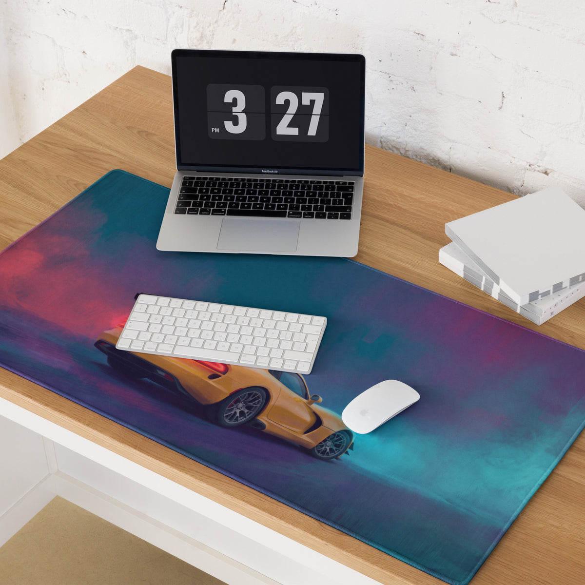 Dodge Viper ACR Inspired Yellow Edition Desk Mat – Non-Slip Rubber Gaming Mousepad
