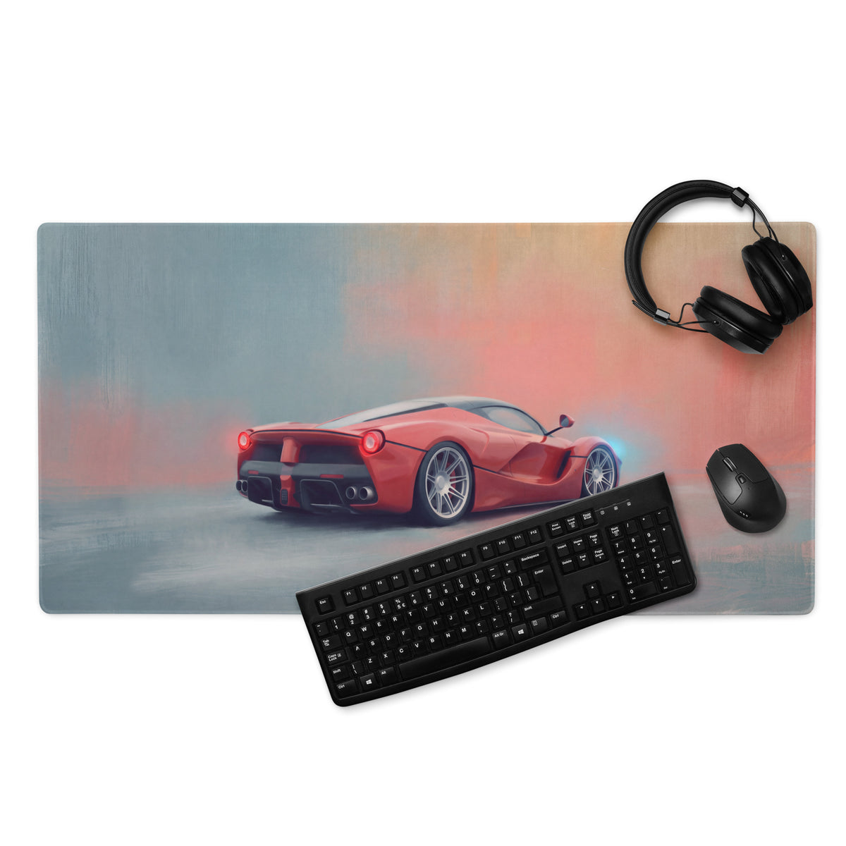 Ferrari LaFerrari Inspired Hypercar Desk Pad – Ultra-Smooth Surface Setup Mouse Mat