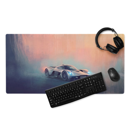 Aston Martin Valkyrie Inspired Silver Arrow Desk Mat – Ultra-Glide Cloth Setup Mousepad