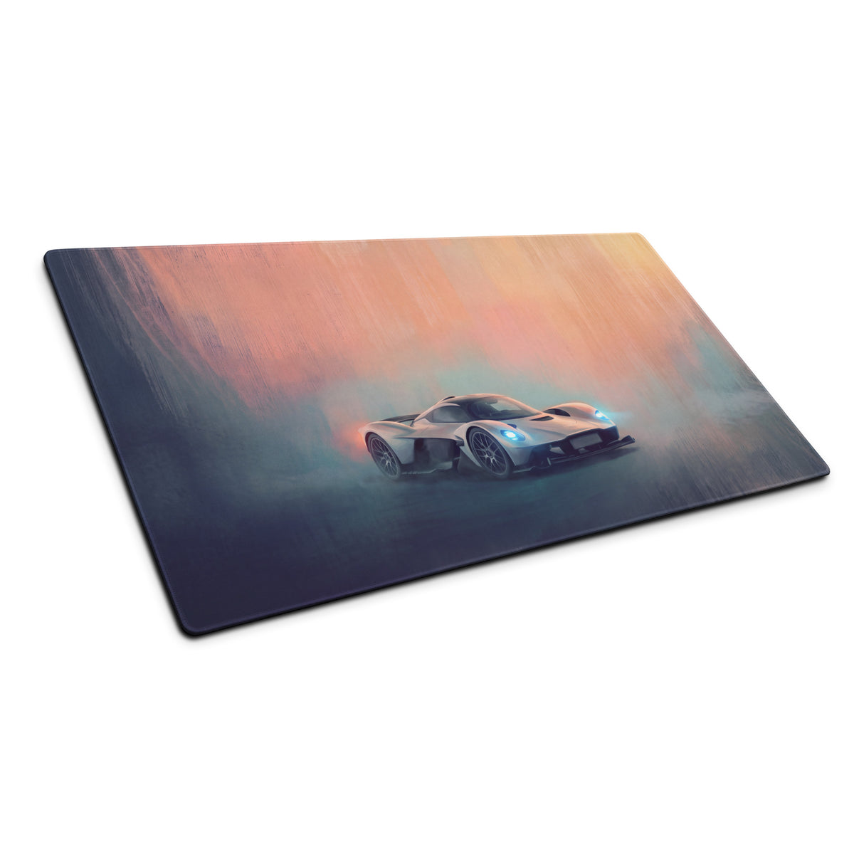 Aston Martin Valkyrie Inspired Silver Arrow Desk Mat – Ultra-Glide Cloth Setup Mousepad