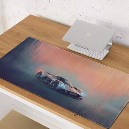 Aston Martin Valkyrie Inspired Silver Arrow Desk Mat – Ultra-Glide Cloth Setup Mousepad