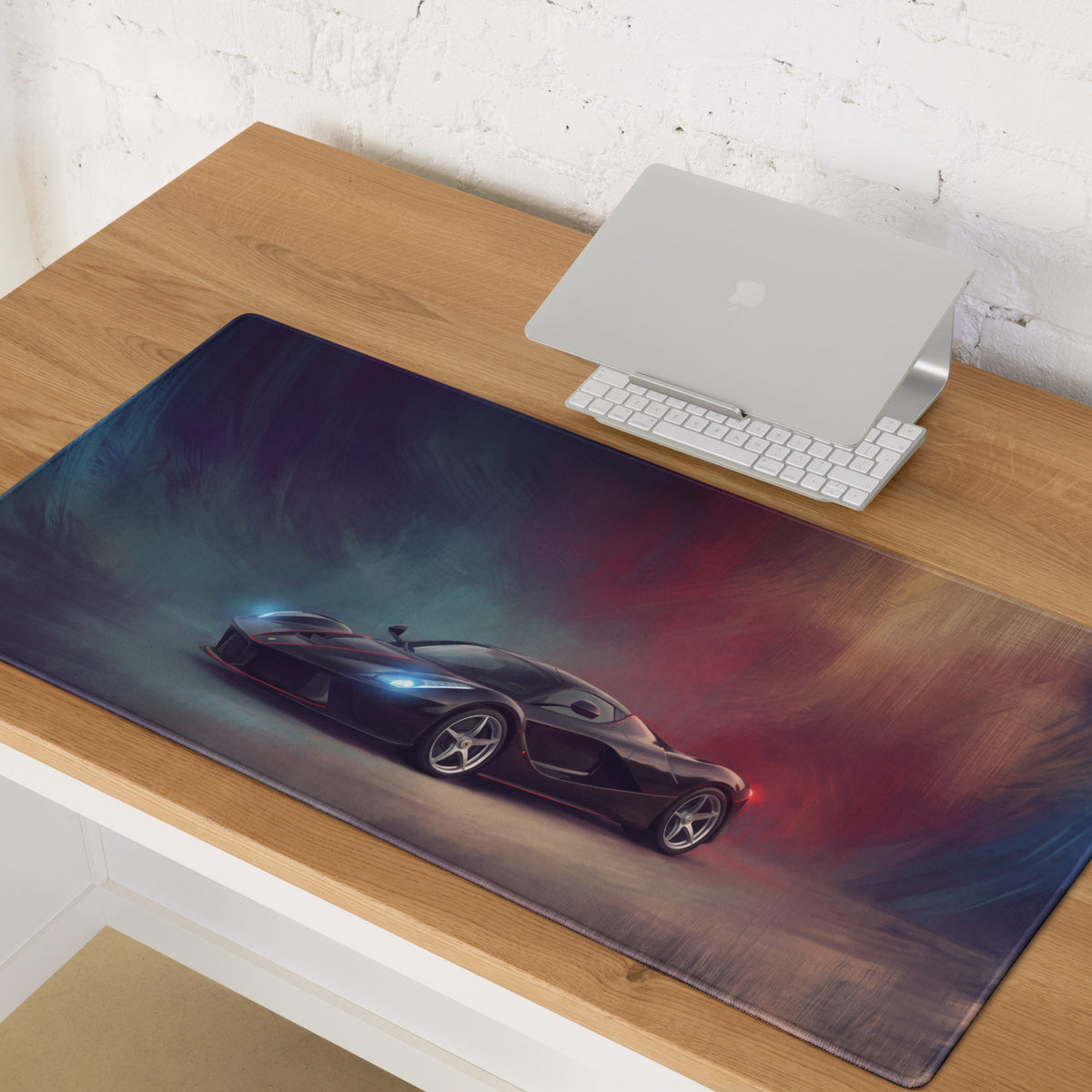 Ferrari LaFerrari Inspired Nero Edition Desk Pad – Precision Tracking XL Mouse Mat