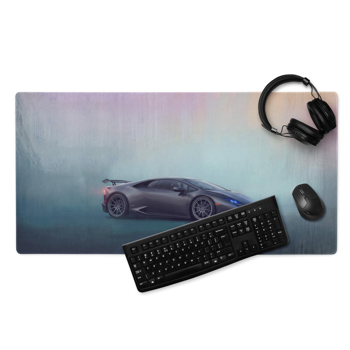 Lamborghini Huracán Inspired Grigio Desk Mat – High-DPI Smooth Tracking Mousepad