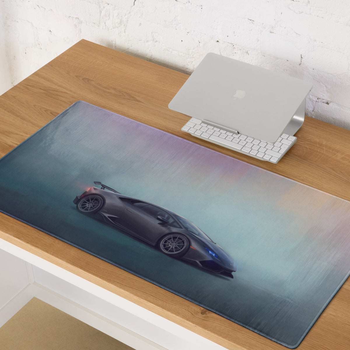 Lamborghini Huracán Inspired Grigio Desk Mat – High-DPI Smooth Tracking Mousepad