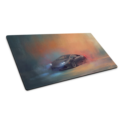 Lamborghini Huracán Inspired Shadow Edition Desk Mat – Heavy-Duty Rubber Base Mousepad