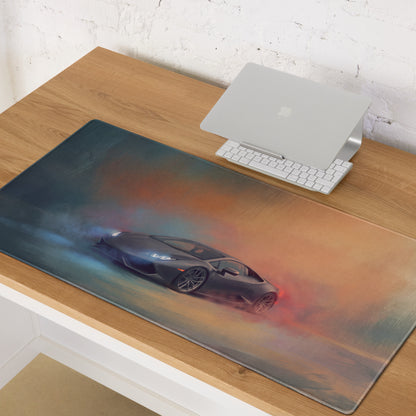 Lamborghini Huracán Inspired Shadow Edition Desk Mat – Heavy-Duty Rubber Base Mousepad