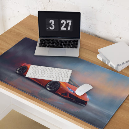 Lamborghini Huracán Inspired Arancio Desk Pad – Ultra-Glide XL Gaming Mouse Mat
