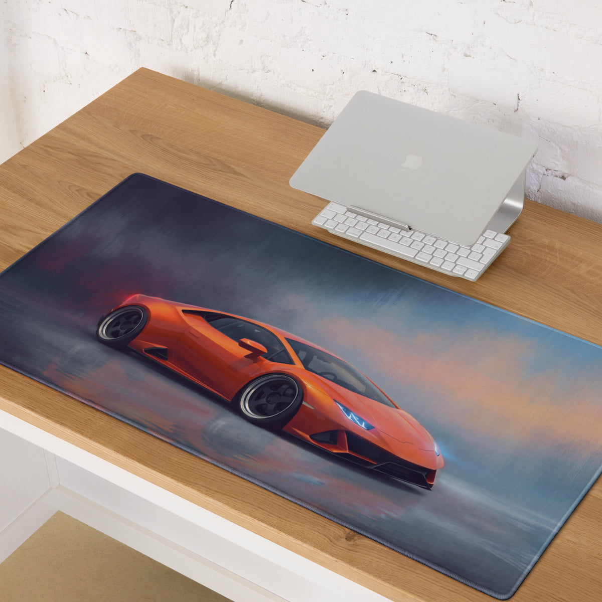 Lamborghini Huracán Inspired Arancio Desk Pad – Ultra-Glide XL Gaming Mouse Mat