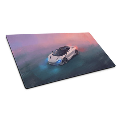 McLaren 720S Spider Inspired Pure White Desk Pad – Extended Non-Slip PC Mouse Mat