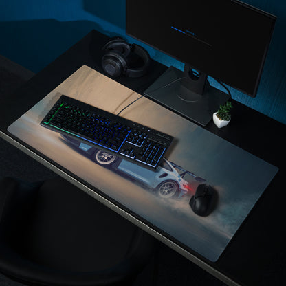 Porsche 911 GT3 RS Inspired Gulf Blue Desk Mat – Smooth Cloth PC Setup Mousepad